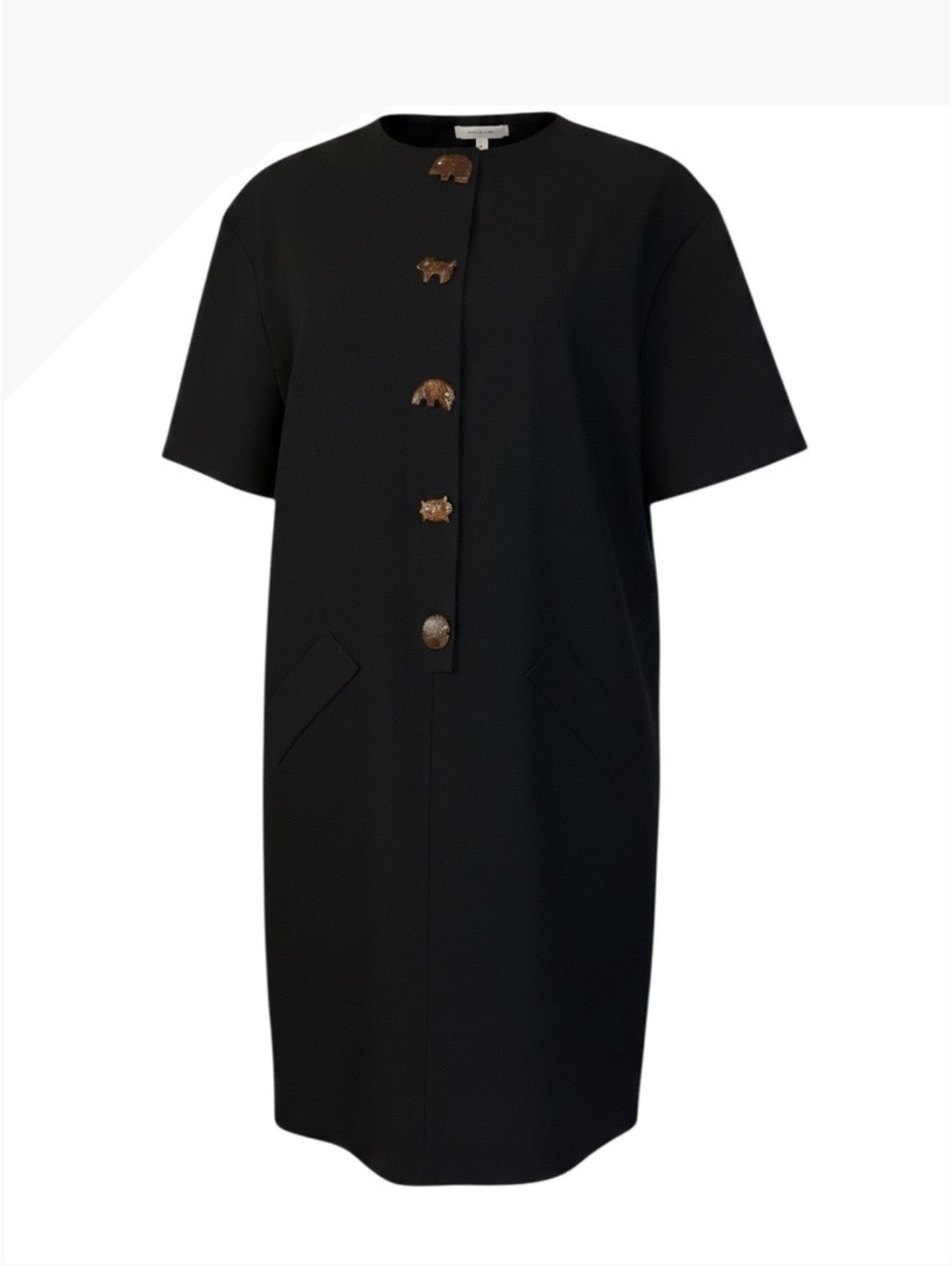 Vintage Jessica Howard Navy Blue Dress Animal Buttons